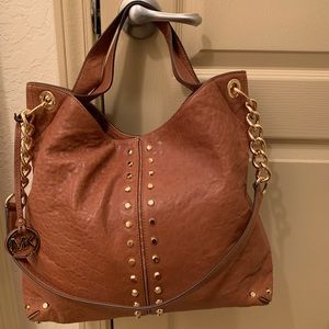 Michael Kors Astor Pebbled Leather Shoulder Bag